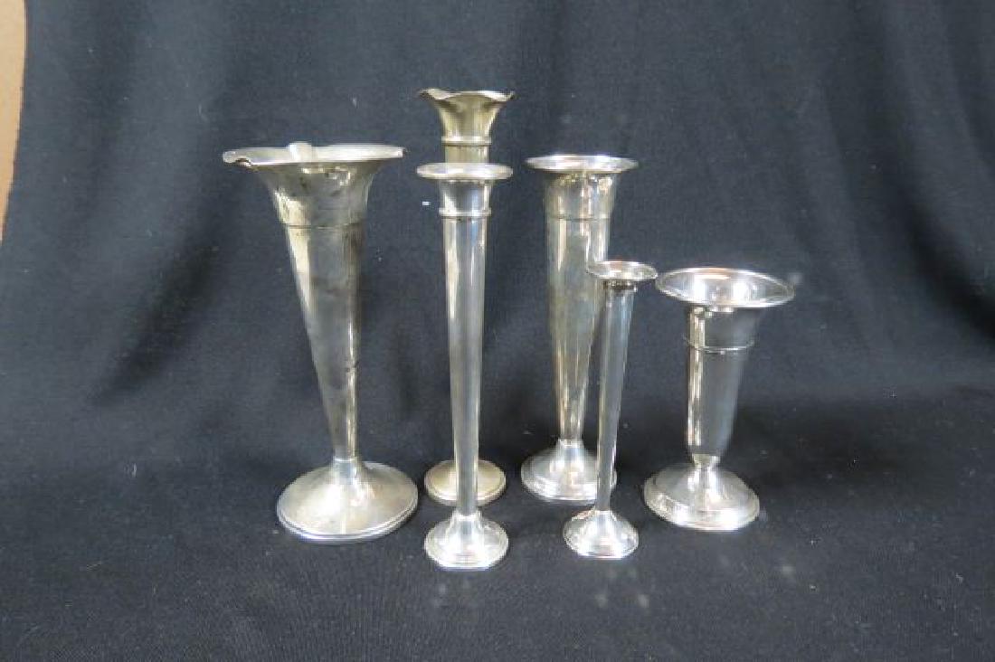 6 Sterling Silver Vases, (1 of 4)