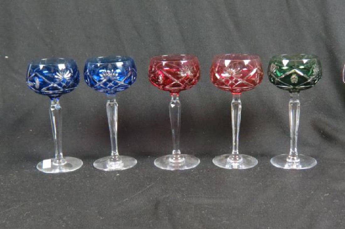 5 Val St. Lambert Cut-to-clear Crystal Wines, (1 of 4)