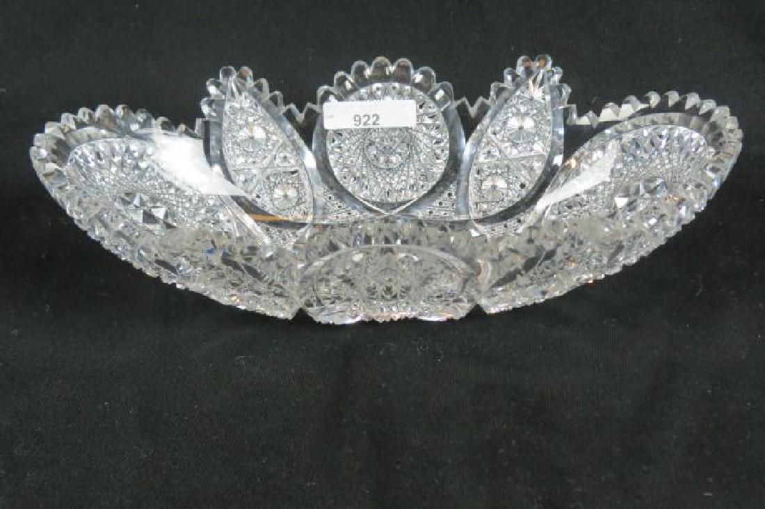 Cut Glass Rose Cut Diamond Celery Dish, (1 of 5)