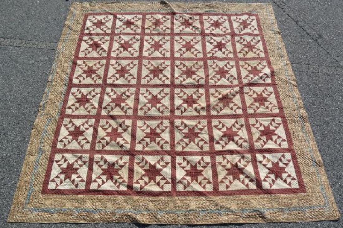18th Century Handmade Quilt, (1 of 6)