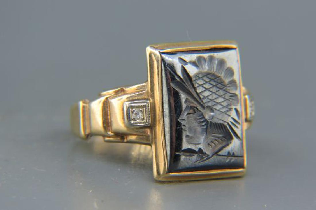 Man's Intaglio Hematite Ring, (1 of 4)