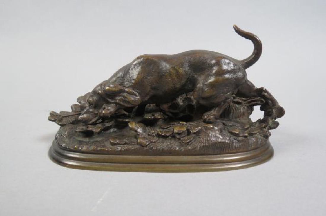 P.J. Mene Bronze Figurine of a Hound Dog, (1 of 6)