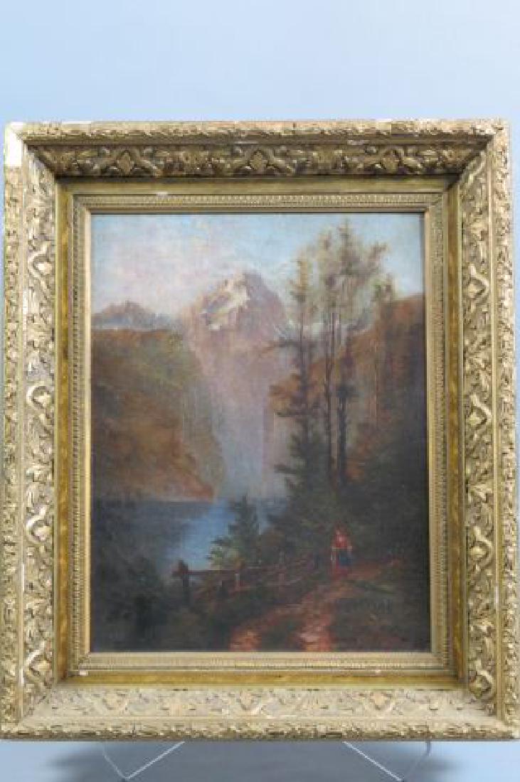 Karl Marko Oil Painting Landscape with River, (1 of 4)