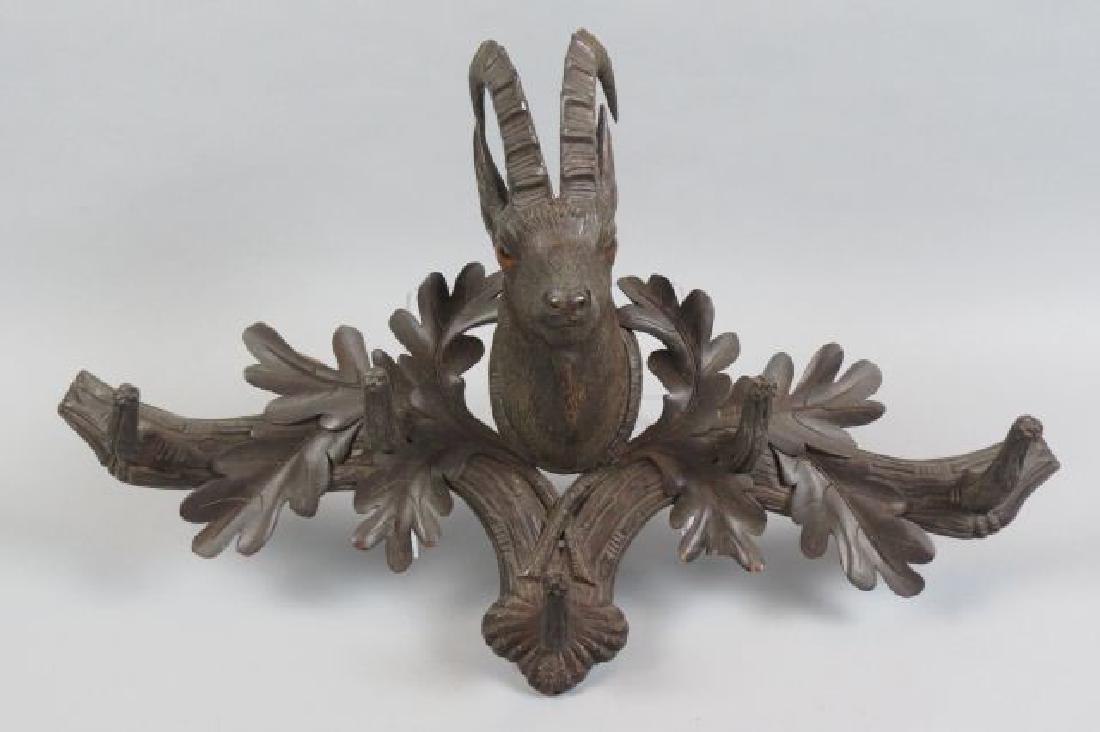 Black Forest Carved Wood Figural Hat or Coat Rack, (1 of 4)