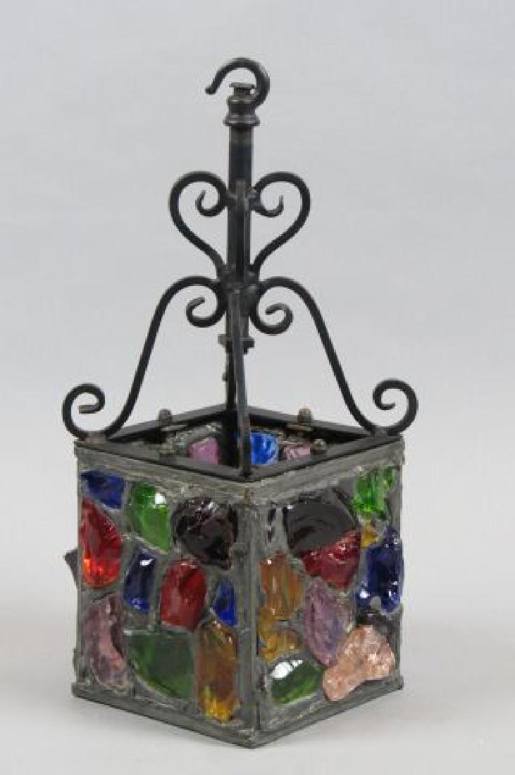 Art Glass Hanging Light Shade, (1 of 2)