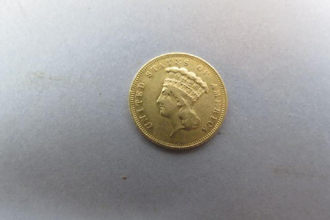 1856-S $ 3.00 Princess Head Gold Coin, (1 of 2)