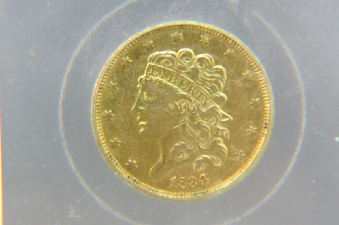 1834 U.S. $5.00 Classic Head Gold Coin, (1 of 2)