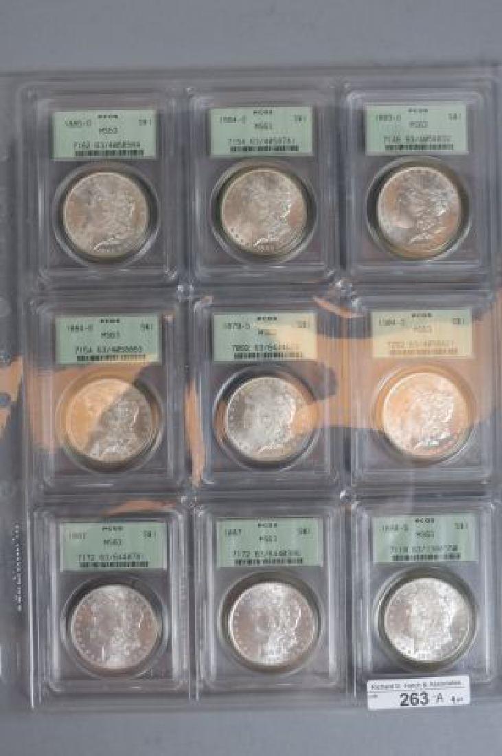9 U.S. Morgan Silver Dollars, Uncirculated, (1 of 4)