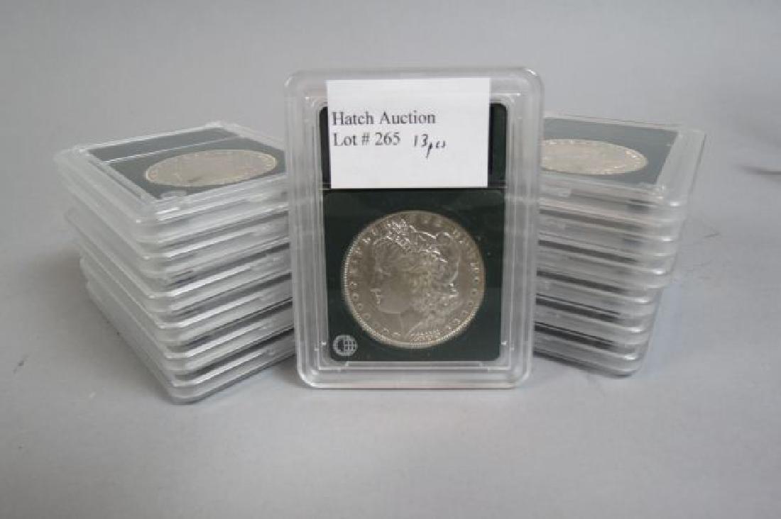 13 Morgan Silver Dollars, (1 of 2)