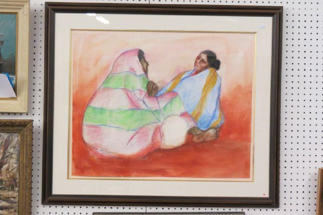 R.C. Gorman Mixed Media of Navajo Women, (1 of 4)