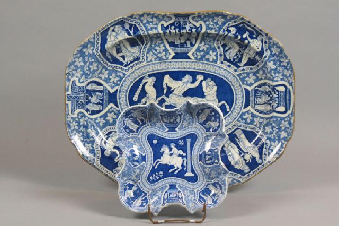 2 pcs. Spode Classical Blue & White Ironstone, (1 of 3)