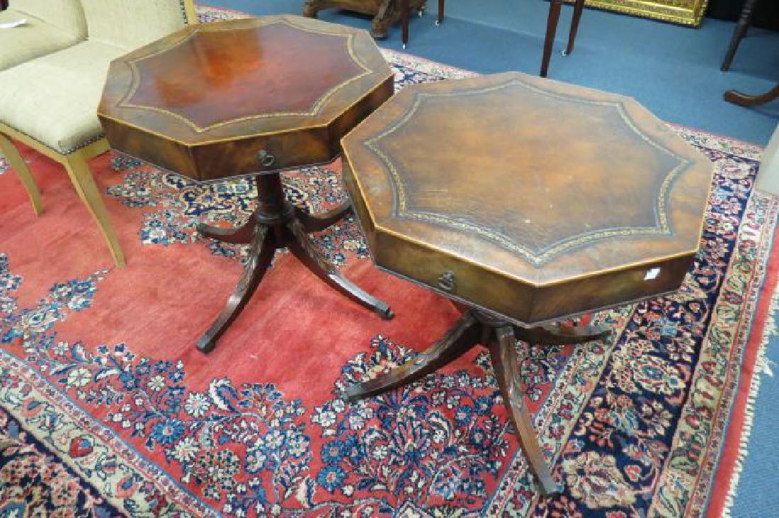 Pair of Mahogany Drum Tables, (1 of 5)