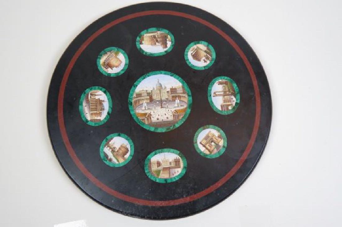 Italian Micro Mosaic & Malachite Table Top, (1 of 8)