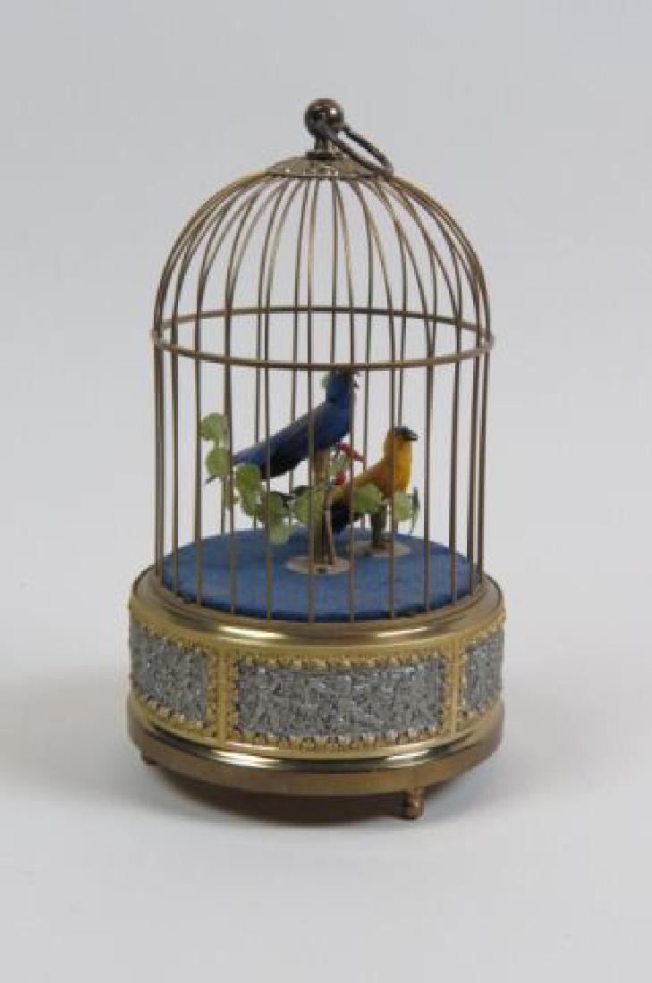 Mechanical Singing Bird in Cage Music Box,