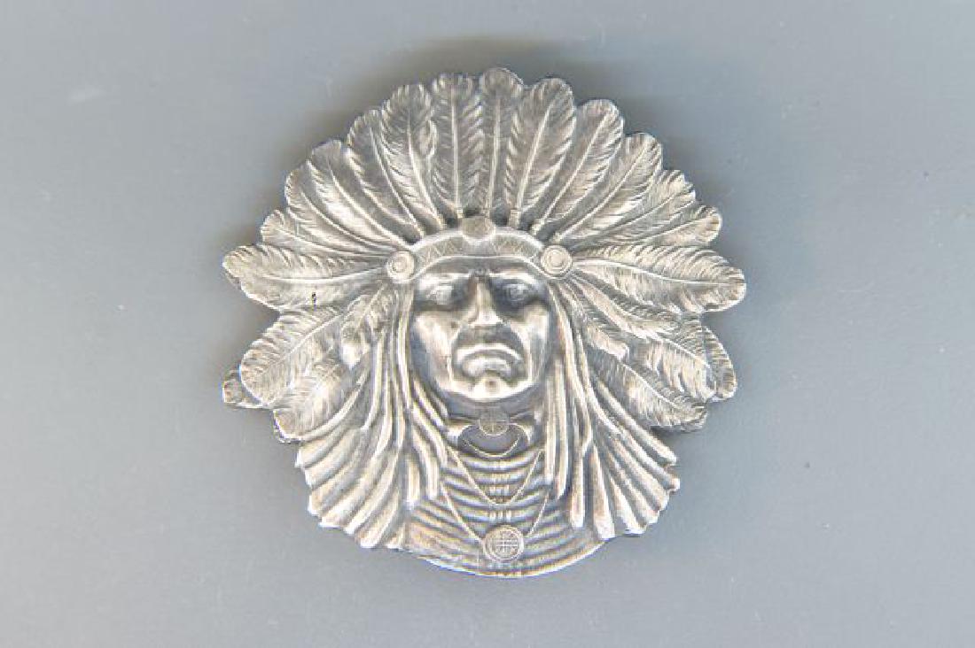 Unger Brothers Sterling Silver Indian Chief , (1 of 4)