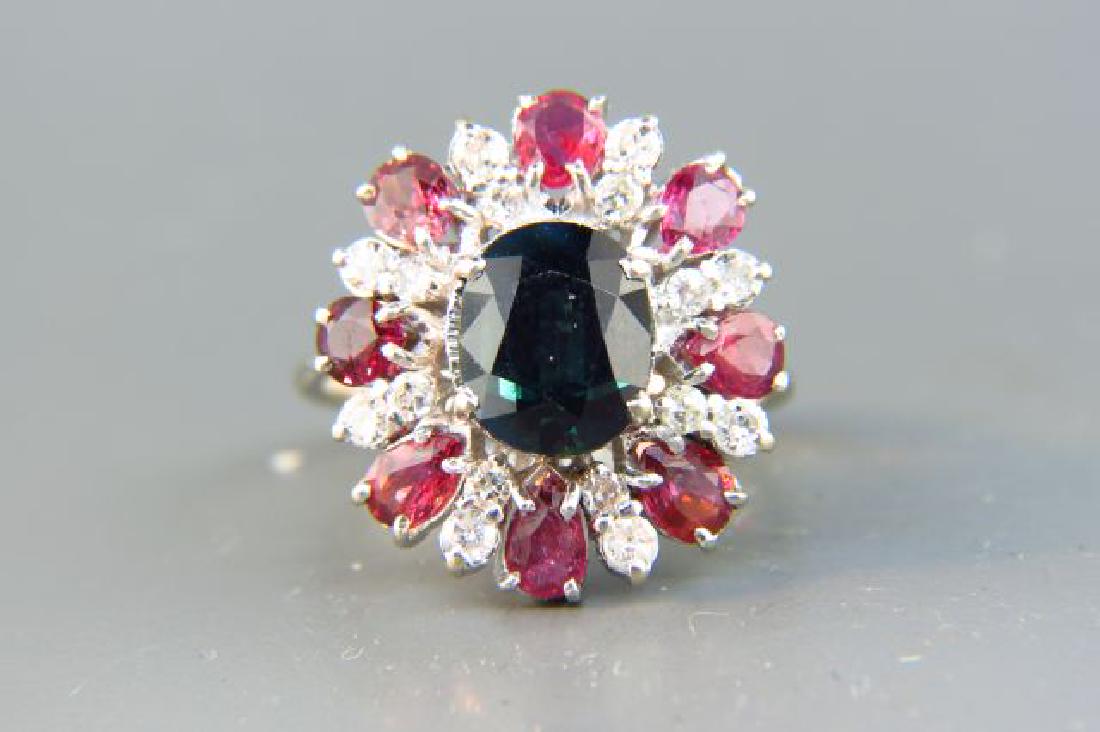 Sapphire, Ruby & Diamond Ring, (1 of 4)