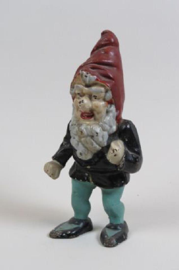Cast Iron Figural Doorstop of a Gnome, (1 of 3)