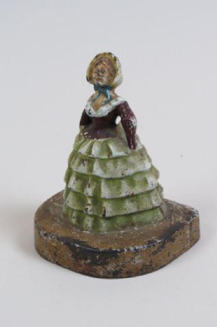 Cast Iron Figural Doorstop "Southern Belle", (1 of 3)