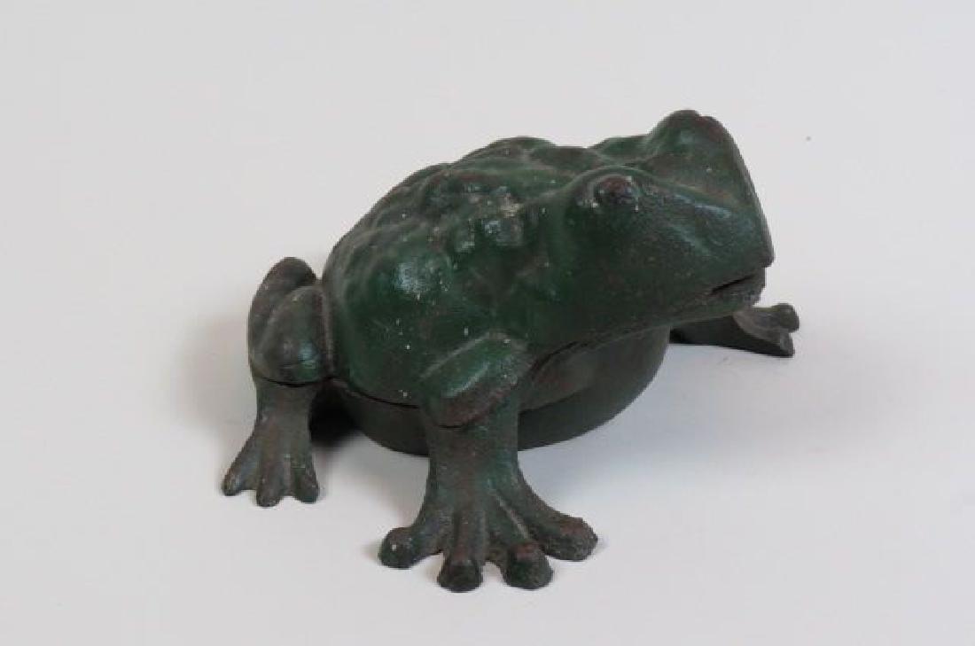 Cast Iron Figural Doorstop of a Toad, (1 of 3)