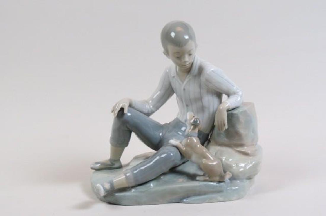 Lladro Figurine "Boy with Dog", (1 of 5)
