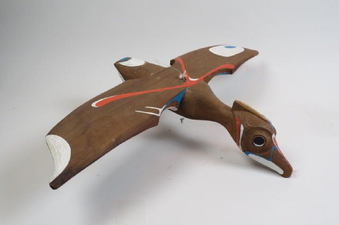 Inuit Alaska Carved Wood Figurine Bird in Flight, (1 of 5)