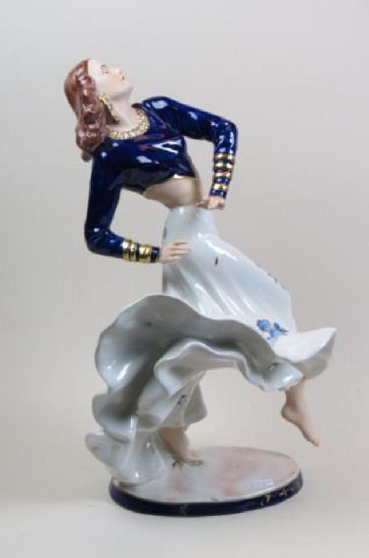Large Royal Dux Porcealin Figurine of a Dancer, (1 of 6)
