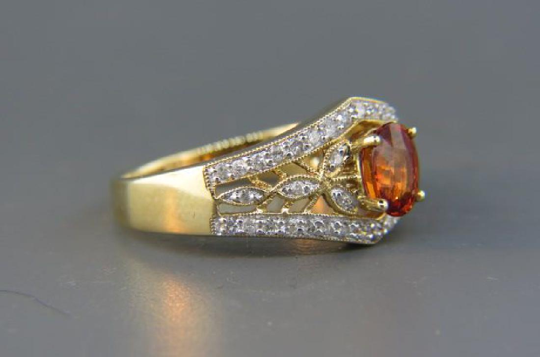 Spessartite Garnet & Diamond Ring, (1 of 10)