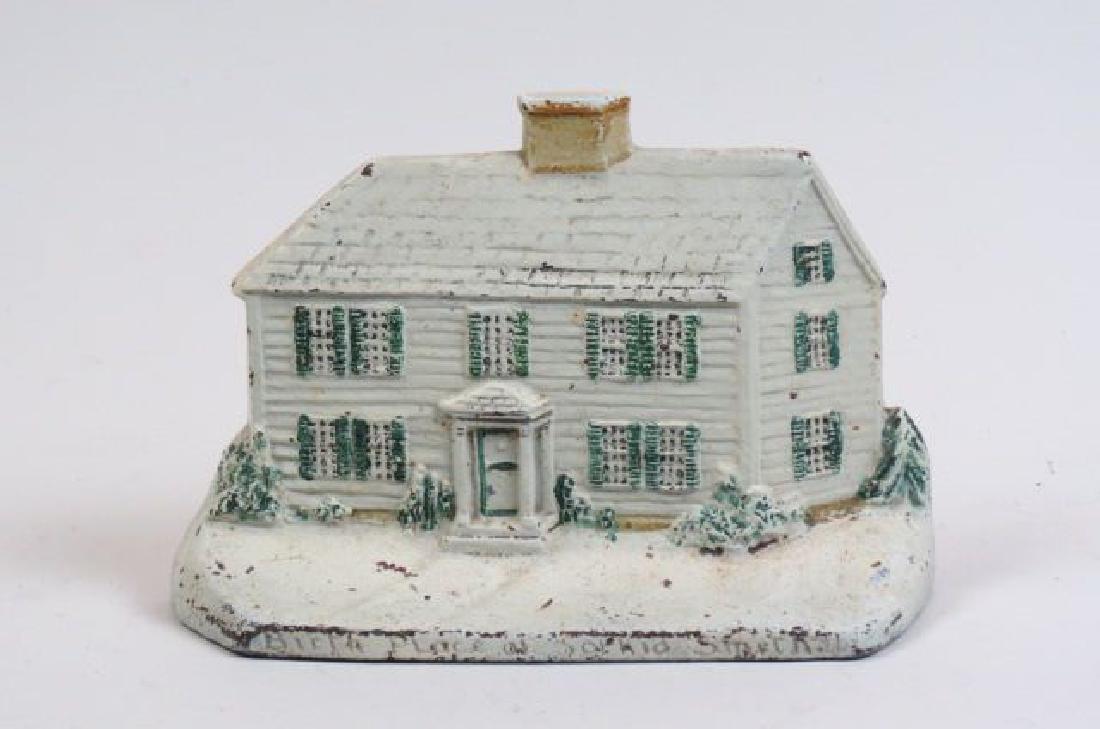 Cast Iron Figural Doorstop of Home, (1 of 2)