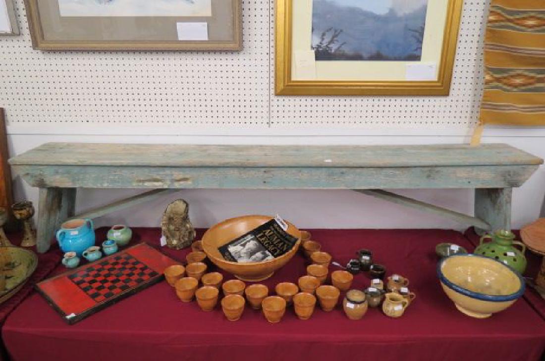 Painted Pine Long Bench, (1 of 5)