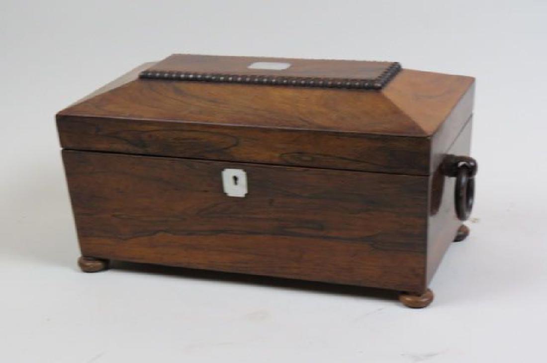 Regency Rosewood Tea Caddy Box, (1 of 3)