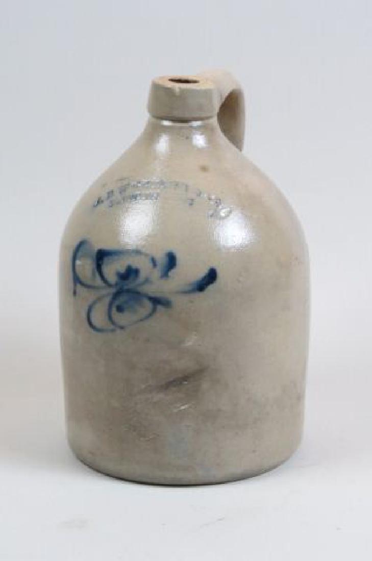 A.B. Wheeler Blue Decorated Pottery Jug, (1 of 4)