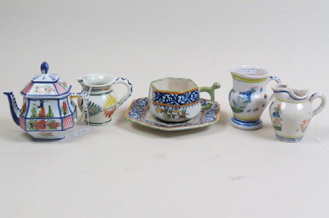 6 pcs. Quimper French Pottery; (1 of 5)