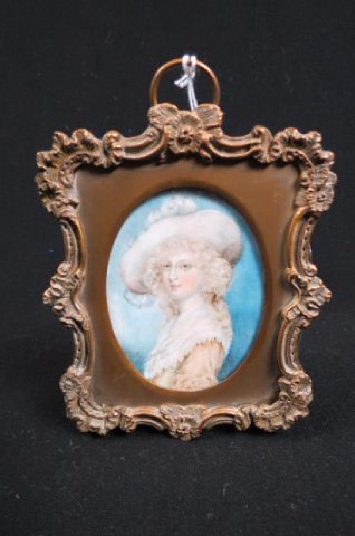 Miniature Painting of a French Lady, (1 of 2)