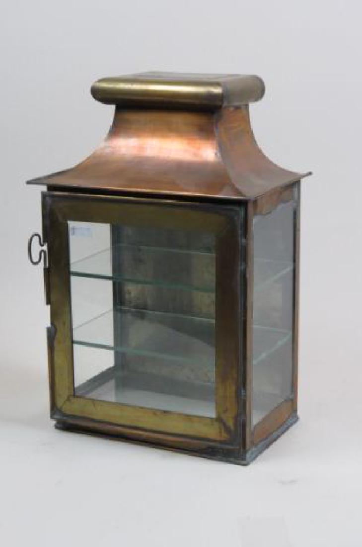 Brass & Copper Wall Cabinet, (1 of 3)