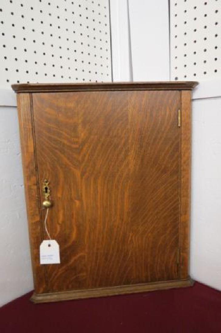 Small Oak Corner Cabinet, (1 of 1)