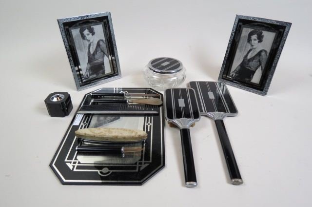 12 pc. Art Deco Vanity Set, (1 of 4)