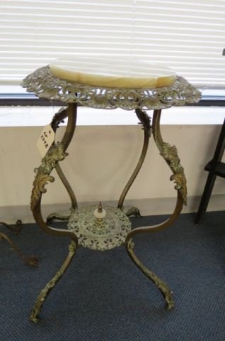 Victorian Bronzed & Onyx Lamp Table, (1 of 3)