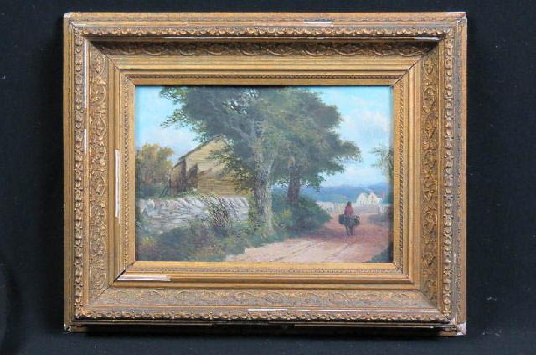 Edwin Edwards Oil Painting Figure Along Country