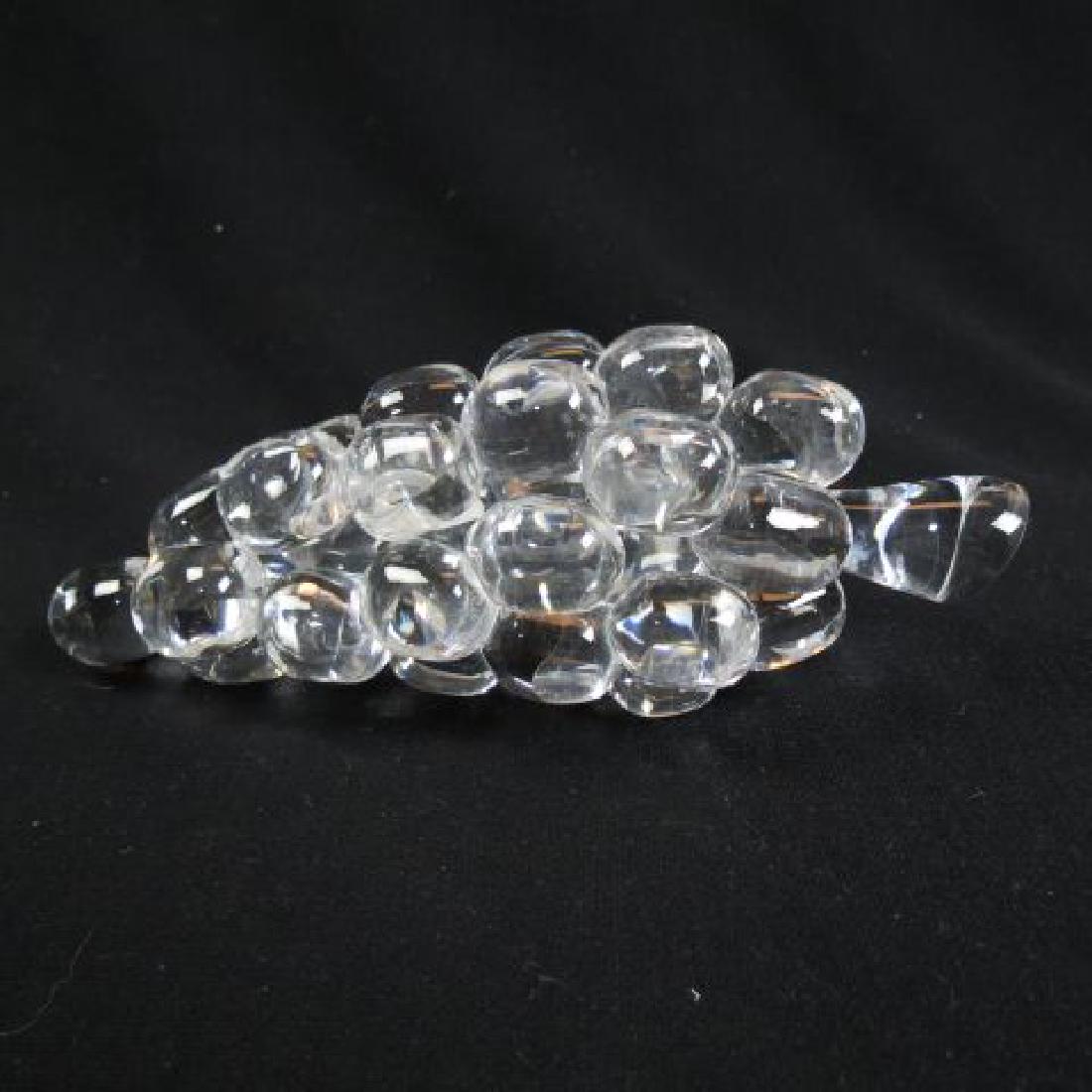 Steuben Crystal Cluster of Grapes,: #7875 designed by Angus McDougall, 6 1/2" long, excellent....The Steuben Division of Corning Glass Works, Corning, New York, was established in 1903 by Frederick Carder. In 1918 the Corning Glass Work
