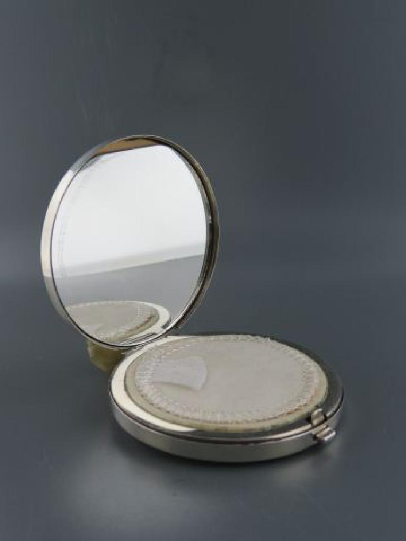 Tiffany Sterling Silver Compact,: 2 1/2" diameter, signed,still in box.