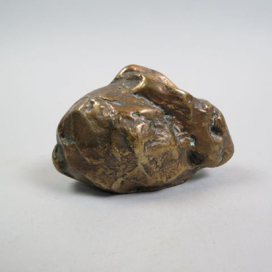 Cathy Michel Bronze Figurine of a Rabbit,: 3 1/2" long, 2 1/4" tall, unsigned