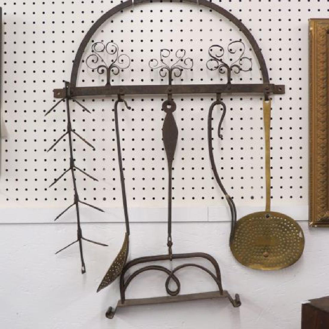 Early Wrought Iron Fireplace Cooking Utensils Jun 28 2019