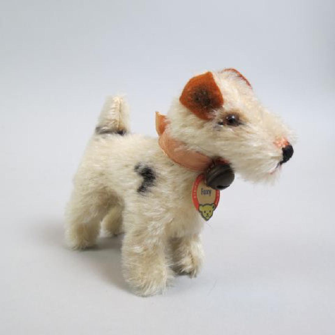 Steiff Mohair Toy Fox Terrier "Foxy,": with name tag, 4", excellent