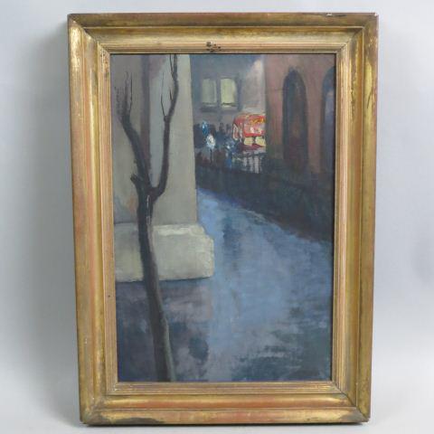 George Bergen, oil, "From My Window,": Russian born artist linked with Bloomsbury Group through relationship with Duncan Grant & Grant's daughter, Angelica, 8 examples in Charleston collection, this one is on canvas image area 17" x 12", L