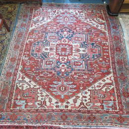 Antique Heriz Persian Handmade Room Size Rug,