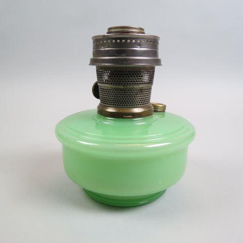 Aladdin Glass Lamp, Jadeite Green,: 3 1/2" tall.