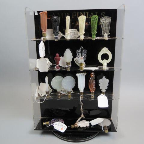 41 Aladdin Glass Lamp Finials,: includes alacite, scrolls, moonstone, & much more.