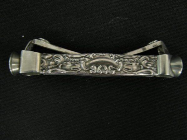 Victorian Sterling Silver Cigar Cutter, double end: double ended, 3 3/4" long.