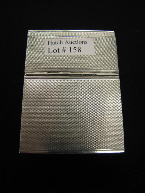 Sterling Silver Cigarette Case or Pack Holder, mec: Holder, mechanical, fine engine turned design, 2 1/4" x 3".