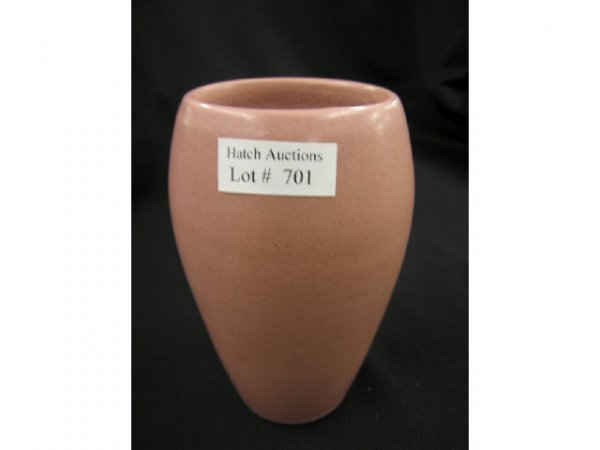 Marblehead Art Pottery Vase, Arts & Crafts period,: Arts & Crafts period, pink glaze, 5 1/2", signed, excellent.